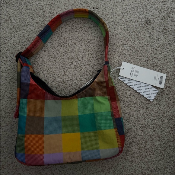 NWT Baggu Mini Nylon Madras Shoulder Bag - Picture 3 of 13
